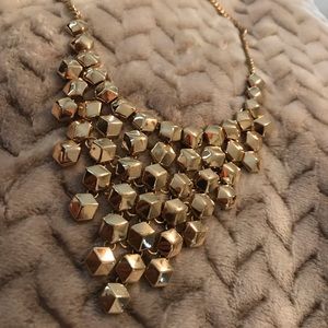 Gold statement necklace